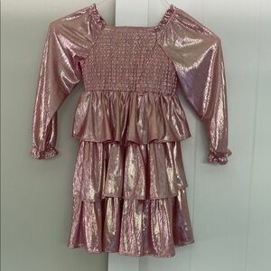 Rare Edition. Size 5. Shimmering Pink Tiered Dress